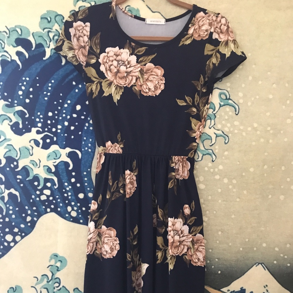 Mid-Length Flower Dress